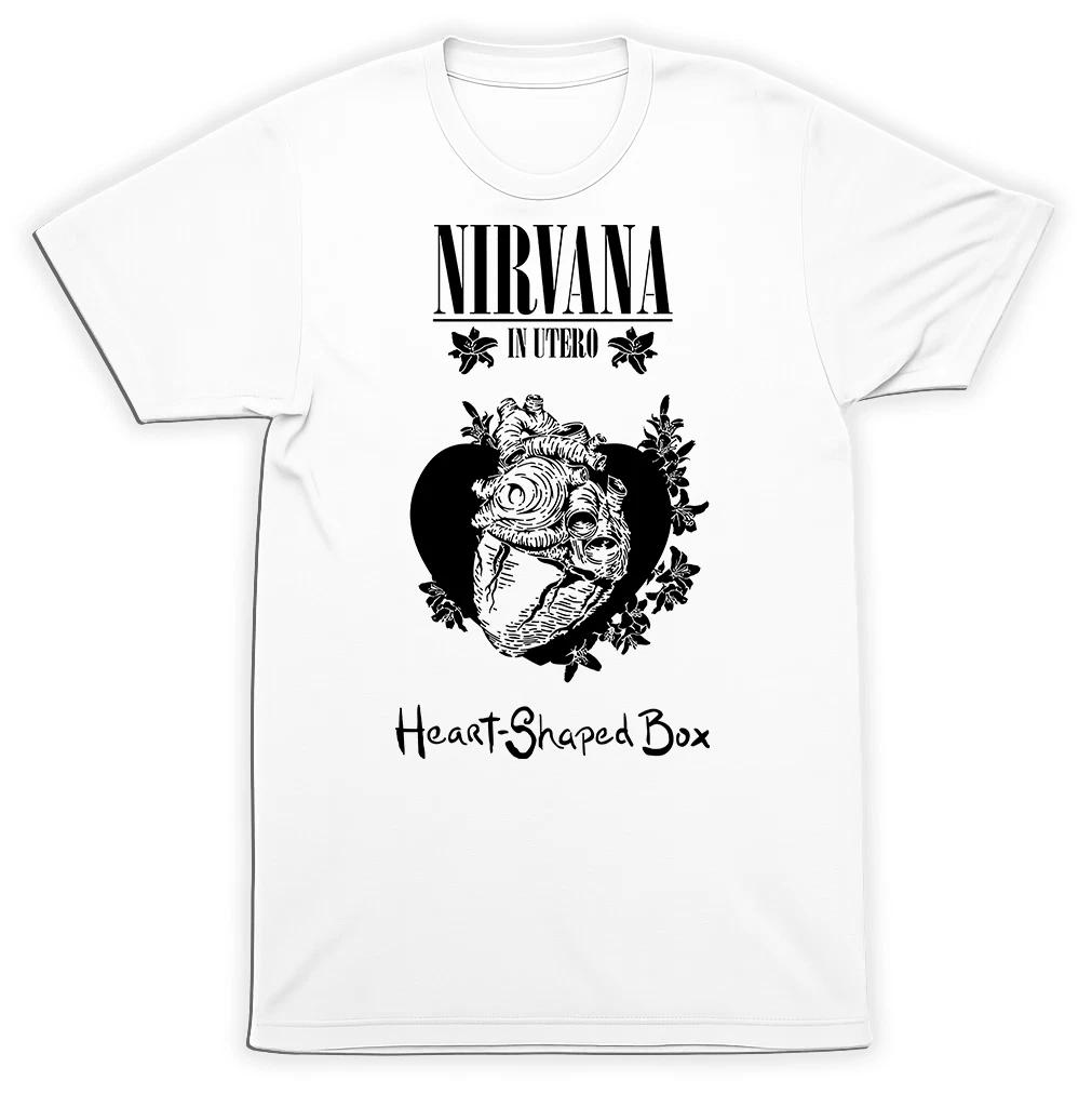 Nirvana Heart Shaped Box T-Shirt In Utero Logo Grunge 90s Alternative Rock Tee S