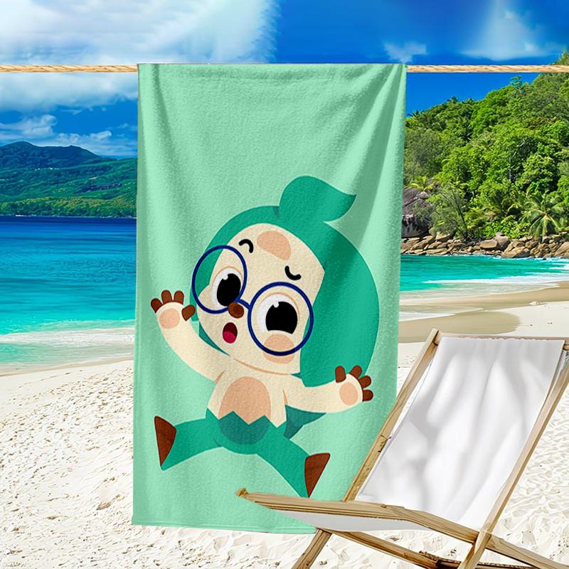 Ultra-Soft Beach Towel with Pinkfong Wonderstar Theme,Ideal for Pool - Camping, Diving - Perfect Travel Essential, Vibrant Beach Towel.