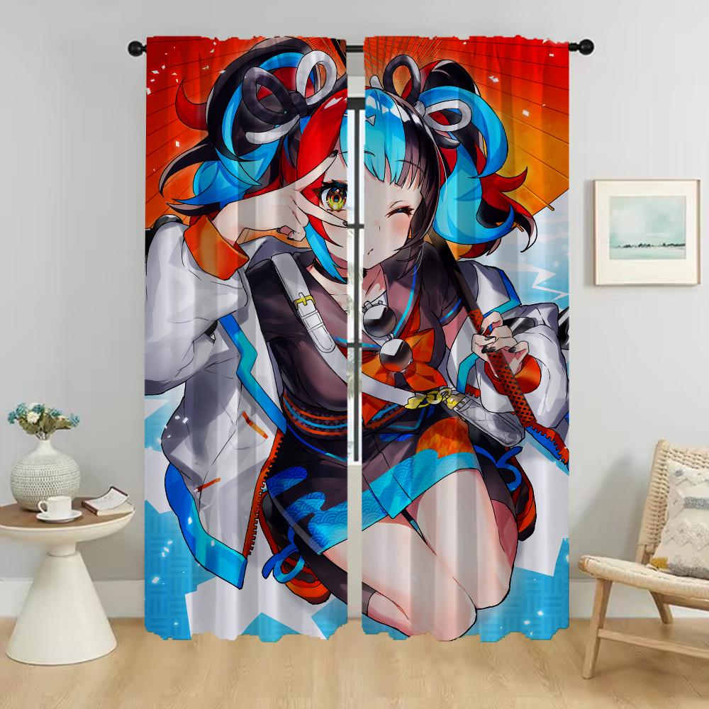 Saito Solros Skiljevägg Eleganta Rumsgardiner för Vardagsrum Mörkläggningsgardin Persienner Anti-myggardiner 2 Delar Kök