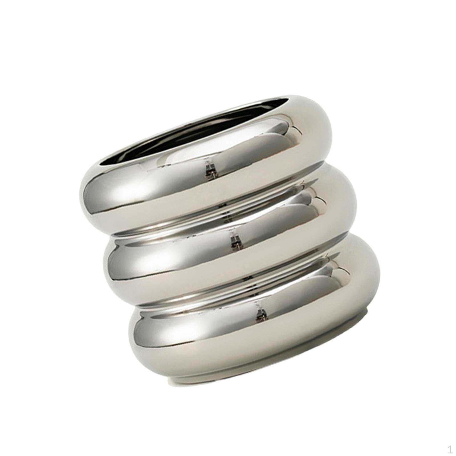 

Керамический цветочный горшок, креативный ящик для хранения, декоративная ваза, современное растение для входа в ванную комнату серебряный