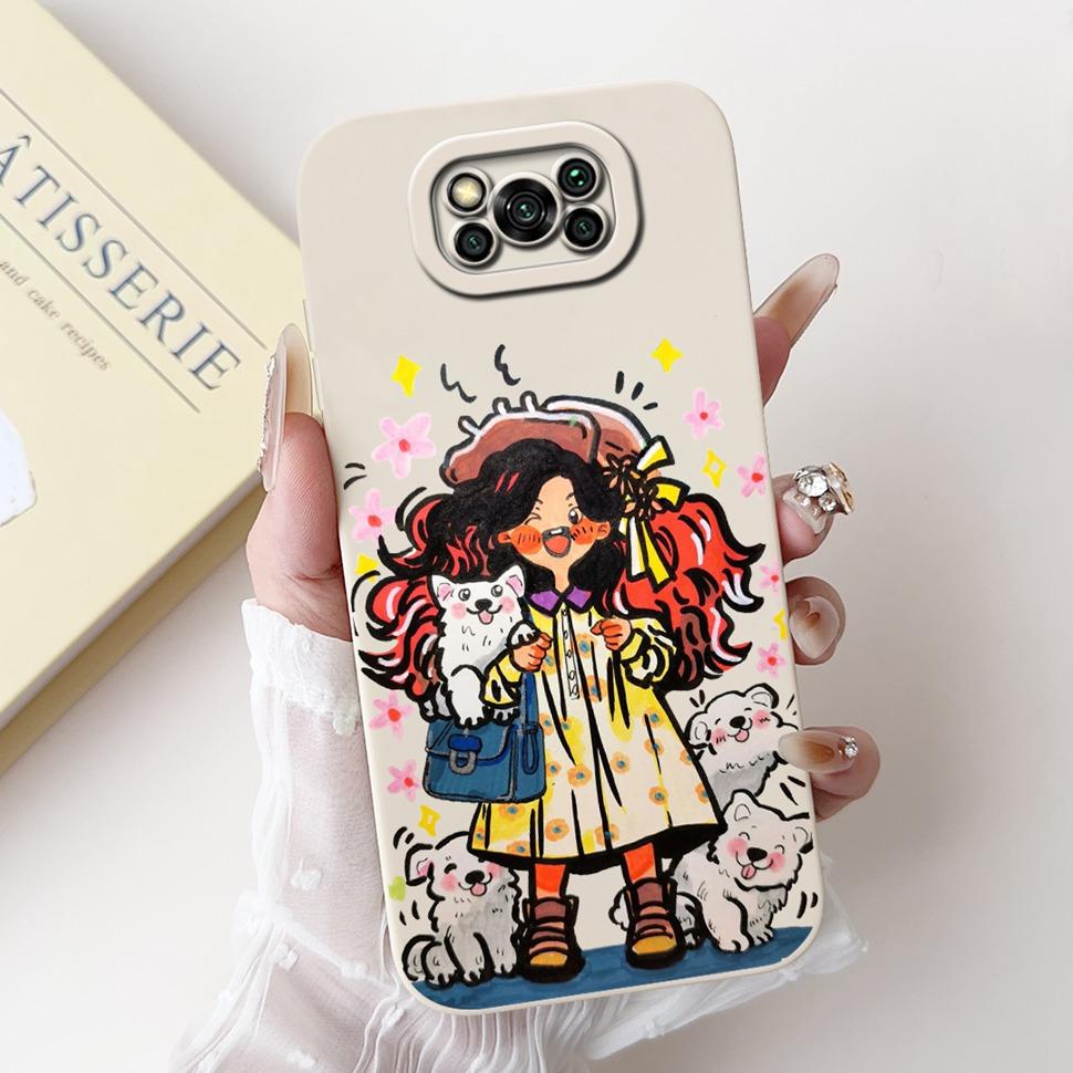 Phone Case For Xiaomi Poco X3 Pro Cases Simple Pattern Shockproof Back Cover Soft TPU For Xiaomi Poco X3 PocoX3 NFC Case Bumper