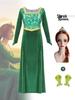 Prinsessan Fiona Grön Klänning Shrek Cosplay Kostym för Halloween & Scenföreställning