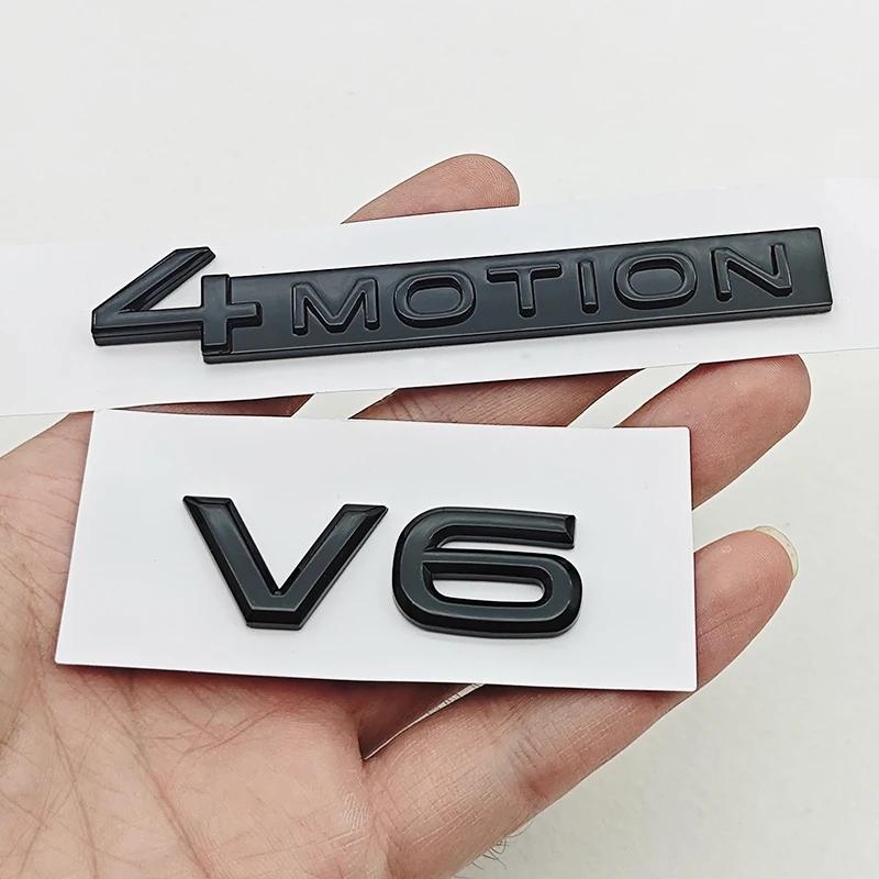 3D ABS Car Letters Logo 4Motion V6 Rear Trunk Badge Emblem Sticker Decals For VW Tayron Golf MK4 5 Tiguan 4MOTION V6 Accessories Zs8