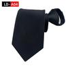 Ruifeng Men's 8cm Elastic Tie - Easy Pull, Formal Wedding or Business Wear