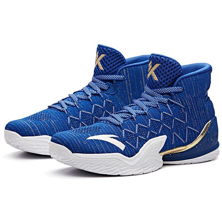 Anta KT3 Thompson Warriors Colorway High-Top Basketball Shoes Men sneakers Blue White Gold 11831101-4