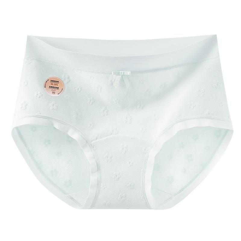 Women's Spring and Autumn New Pure Cotton Anti-HPV10A Antibacterial Pure Cotton Crotch Non Mark Briefs