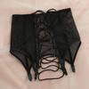 New 3 Pcs/set Sexy Underwear Mesh Perspective Sexy Gathering Cross Strap Hollow Out Lingerie