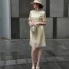 Lansere New Chinese Style Embroidered A-Line Dress