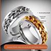 Men's Non-Fading Rotating Titanium Steel Ring - Stainless Steel Hand Jewelry