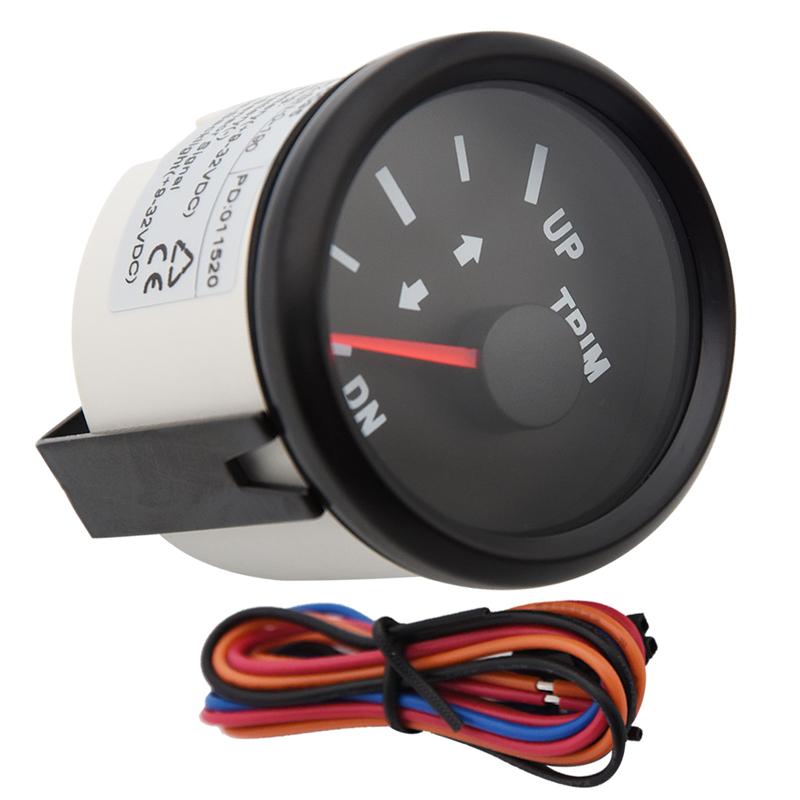 Boat Trim Gauge 52MM Marine Trim Tilt Indicator for Inboard Outboard Engine Yacht UP DN Trim Gauge 0-190ohm/160-10Ohm Custom