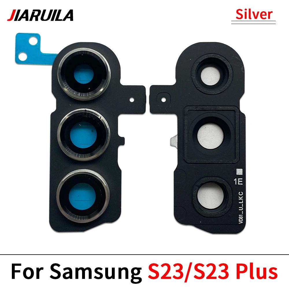 NEW Back Camera Glass Lens Cover with Frame Holder Replacement Part For Samsung S23 / S23 Plus / S23 Ultra