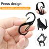 30Pcs S-Shaped Carabiners Small Alloy Snap Hooks Portable Keychain Clip Tiny Clip Attachment Carabiners Camping Gear