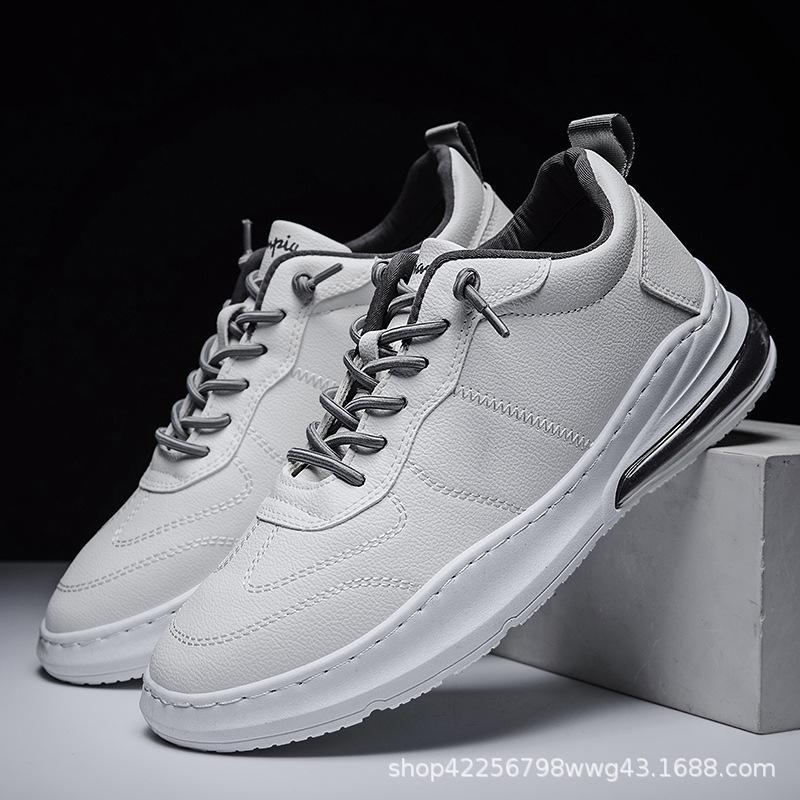 

Processing custom leather casual men s shoes new Korean version trend breathable casual sports shoes fashion versatile net red shoes 44 білий