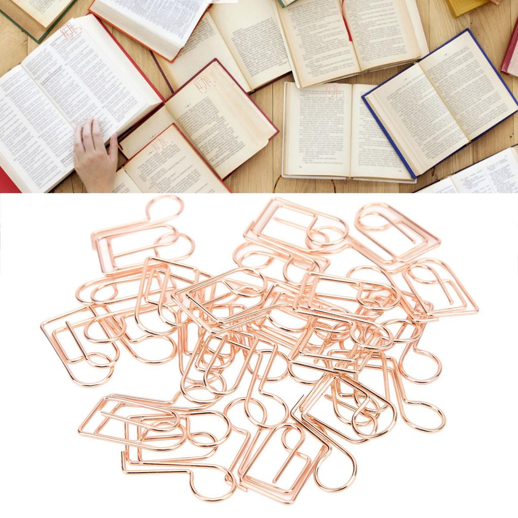 20 Paper Clips Cute Musical Note Shaped Rustproof Paper Clips for Paperwork Ideal for Home S