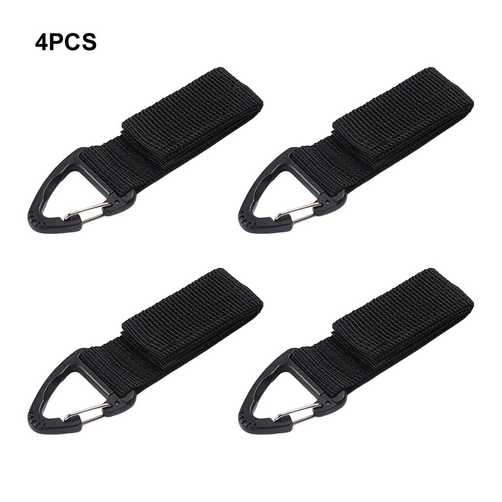 4pack/lot Durable Nylon Gloves For Outdoor Camping With High Strength Buckle Mountaineering Buckle