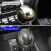 For Ford Mustang 2015 to 2020 Real Dry Carbon Fiber Car Gear Shift Knob Head Trim Cover Car Interior Protective Accessories
