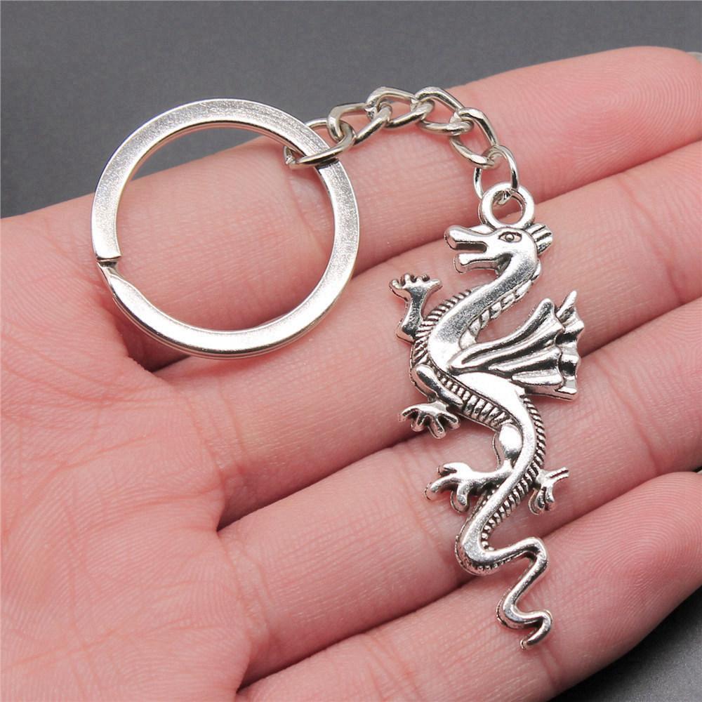 Anime Dragon Snake Oriental Keychain for Office Workers Fashion Casual Gift for Kids Retro School Charm