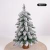 Mini Flocked Christmas Tree Pre Lit Artificial Tabletop Christmas Trees Snow Flocked Xmas Tree  DIY Decorations