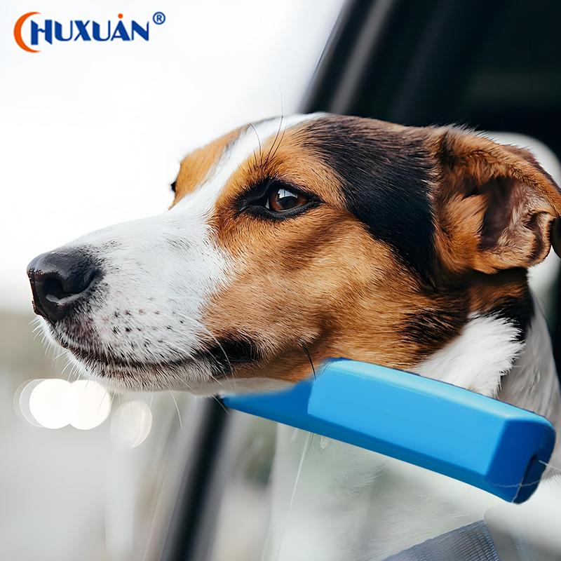 Schaumstoff Hund Auto Fenster Kissen, Weiche Kinnablage für Bequeme Autofahrten, 25cm/9.84in Lang,Blau,
