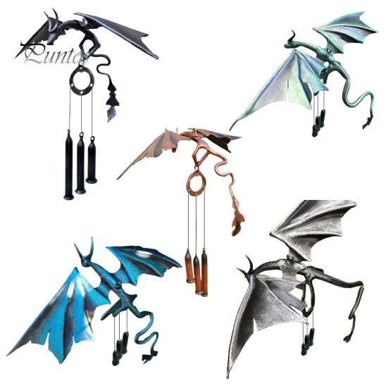 Metal Flying Dragon Wind Chime com 3 tubos Melodia natural calmante Jardim Pátio Exterior Vintage Dragão Pendurado Sino de Vento Decoração Ornamento