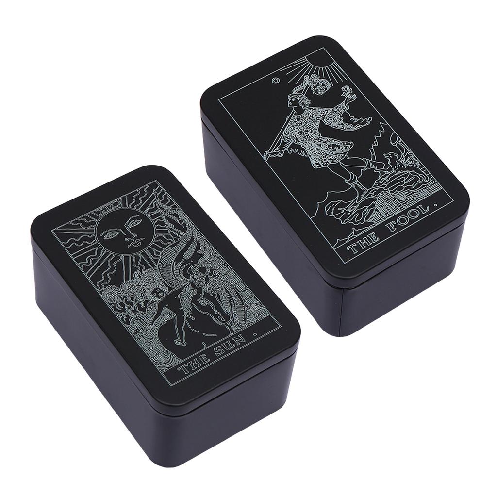 Rectangle Metal Card Box Playing Tarot Container Jewelry Storage Case Packing Poker Game Empty Poker Cards Storage Boxes