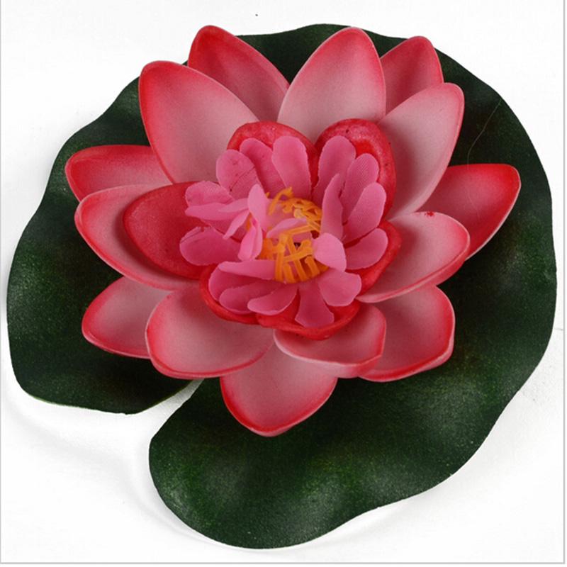 Sale Diy Artificial Water Lotus Floating Flower Fish Tank Spa Pool Plant Deco