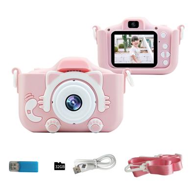 Children Digital Camera 20mp 1080p Hd Video Camera Camcorder Cute Selfie Camera With 32gb Card For Girls Boys Age 3-10 Gift