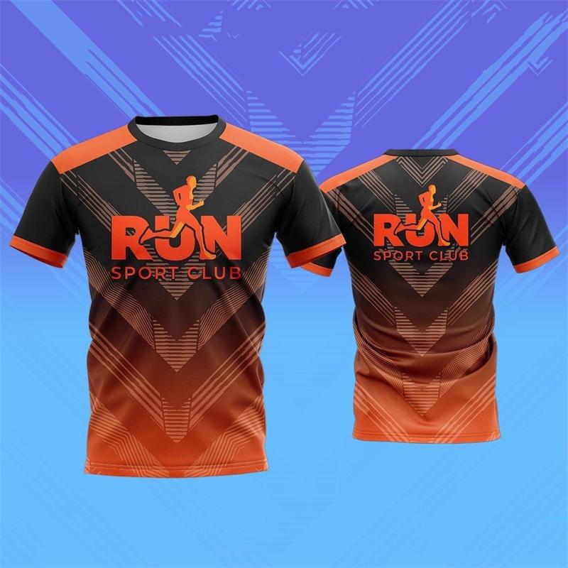 Fashion Running Sports T Shirts Summer Quick Dry Outdoor Fitness 3D Printed T-shirts Casual Oversized Breathable Tracksuit Tees