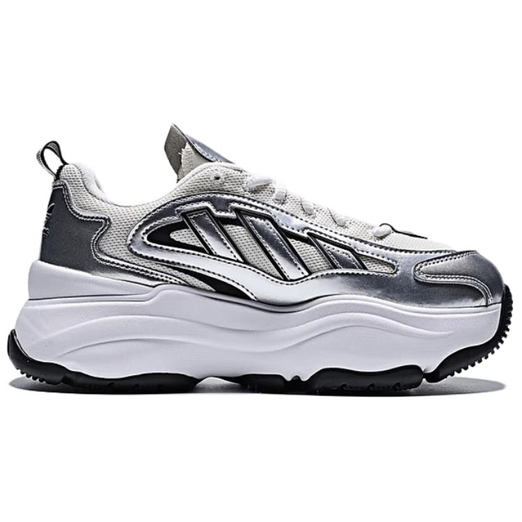 Adidas Originale Ozgaia Bequeme Vielseitige Höhenvergrößernde Low Top Dad Schuhe Damen Sneaker Silber KK2747