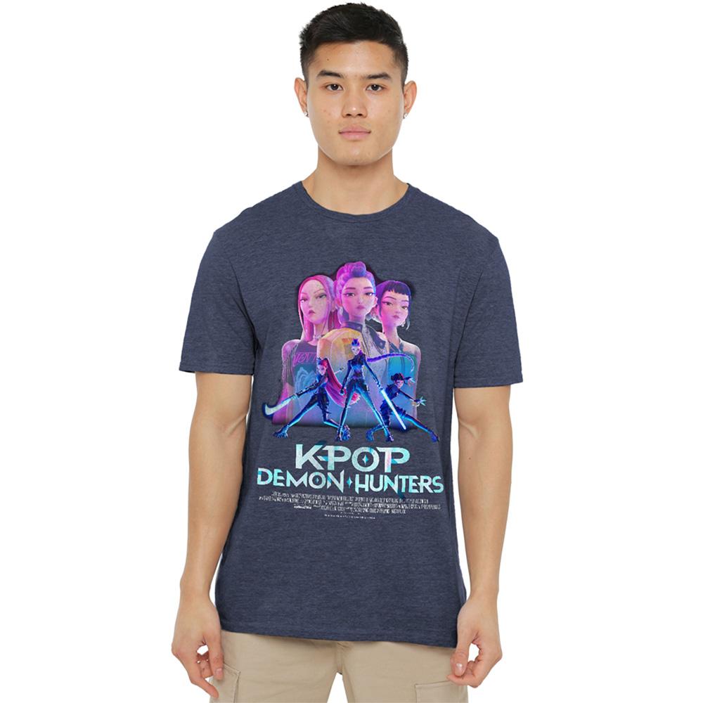 K-Pop Demon Hunters Unisex Adult Huntr/X Poster T-Shirt Elica