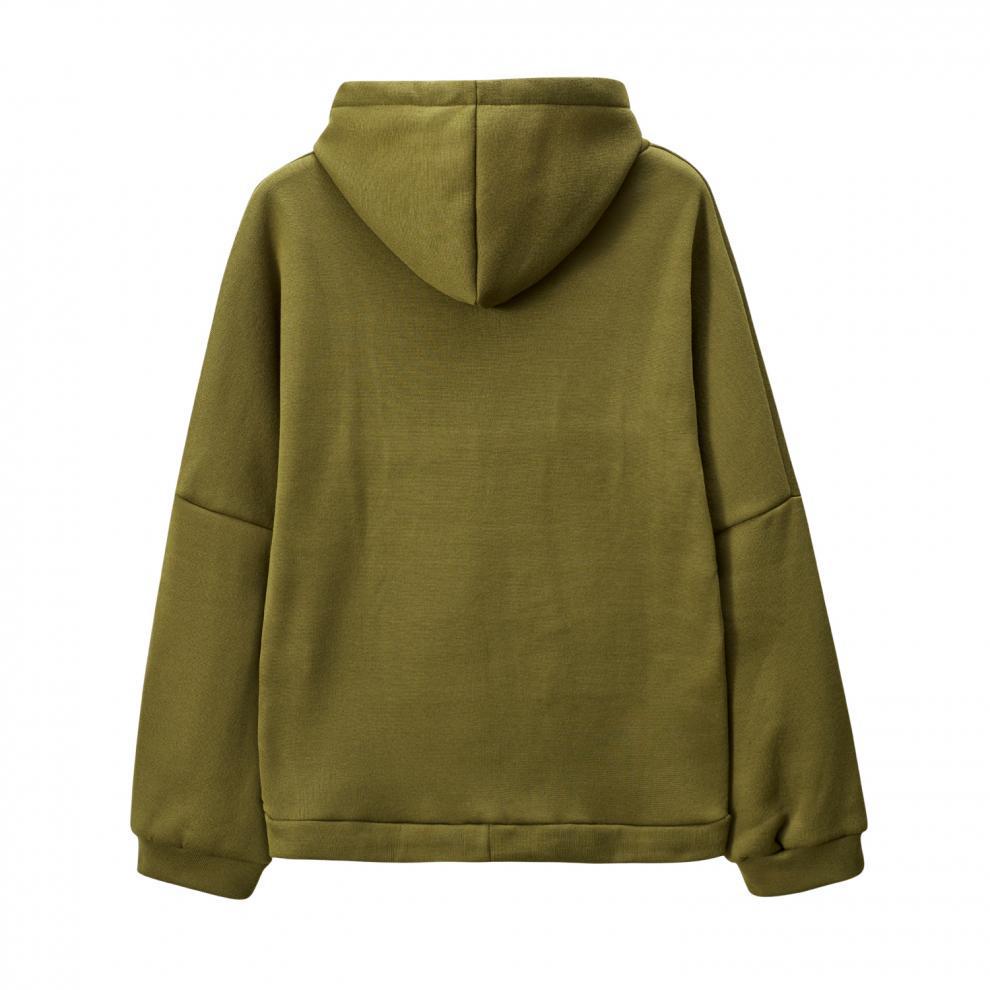 2023 Stylish European & American Spring/Autumn Solid Color Sweatshirt Casual Two-Piece Set with Large Pockets