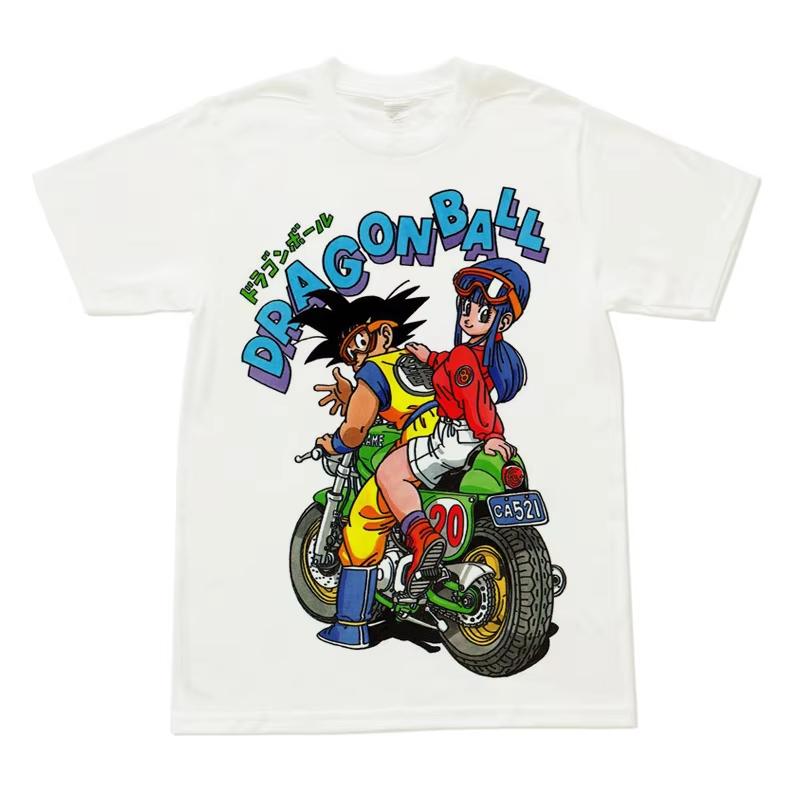2026 Summer Dragon Ball Retro High Quality Pure Cotton T-Shirt Casual Super Saiyan Print Unisex Tee for Unisex Women Kids Ins