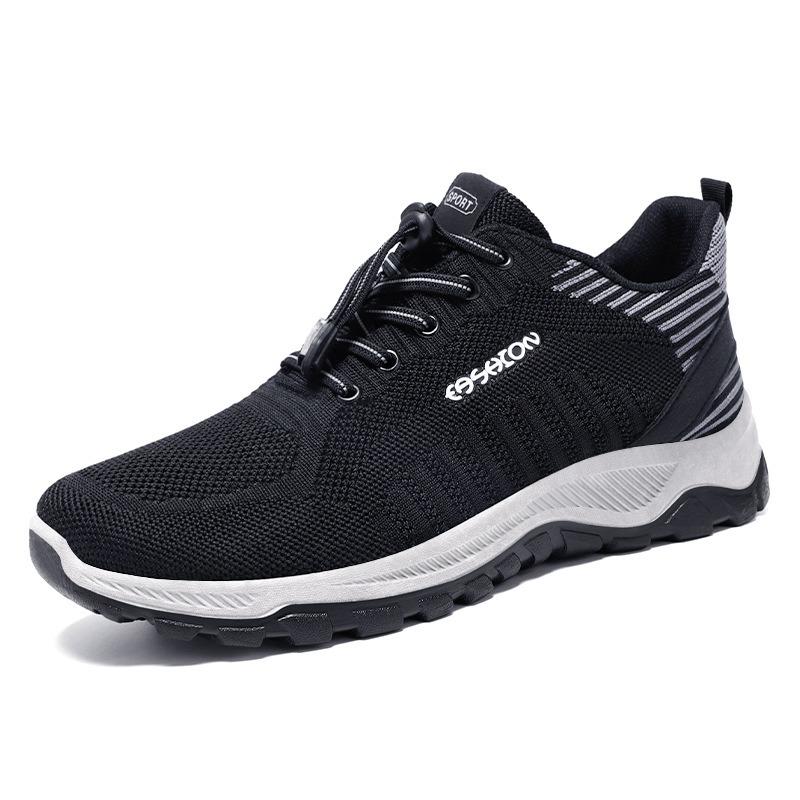 Shoes Men's Walking Shoes Versatile Single Shoes Flying Woven Sneakers Breathable Mesh Shoes Non-smelly Feet Men's Shoes Couple Running Shoes