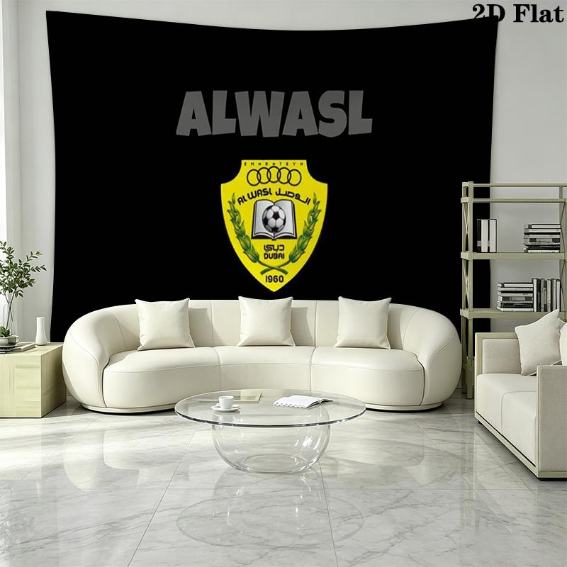 Al-Wasl F.C Wall Tapestry Aesthetic Wall Hanging Printed Fabric Blanket Decorative Tapestries for Bedroom Living Room Home Decor