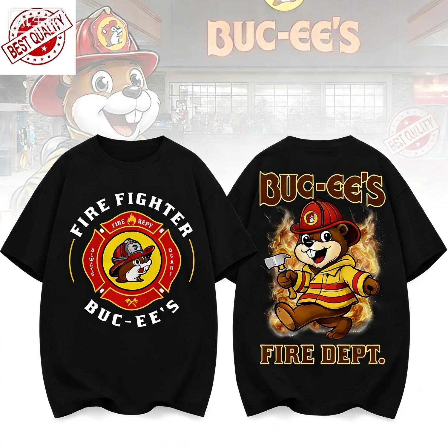 

Bucee s Fire Fighter Always Ready T-shirt 2026 - North American Tour Comfortable, Breathable, Retro and Fashionable Shirt S чёрный
