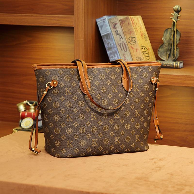 New Shoulder Armpit Bag Large Capacity Commuter Handbag Retro Tote Bag Printed Fashion Backpack