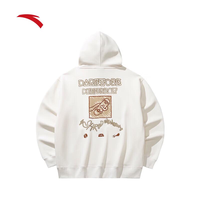 ANTA Unisex Fleece-Lined Hooded Skateboard Pullover Hoodie