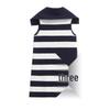 2025 Spring/Summer Women's Striped Sleeveless Knit Dress with Turn-Down Collar