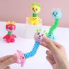 Pop Tube Giraffe Sensory Toys Stress Relief Decompression Stretched Cartoon Deer Fidget Toys For Kids Boys Girls Party Gifts