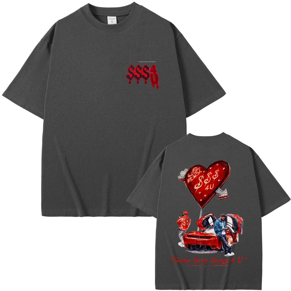 2025 New Drake & PARTYNEXTDOOR SSS4U Some Sexy Songs 4 U New Album Graphic T-shirt Men Women Hip Hop Fashion Oversized T Shirts