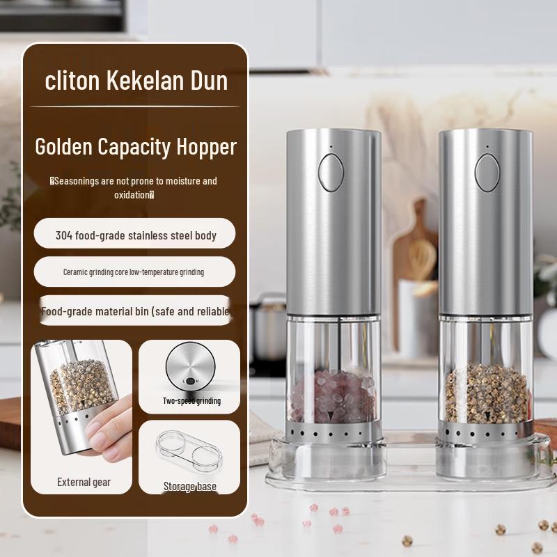 CLITON Electric Adjustable Spice Grinder Set