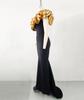 Elegant One-Shoulder Gold Flower Women's Banquet Dress (2026)