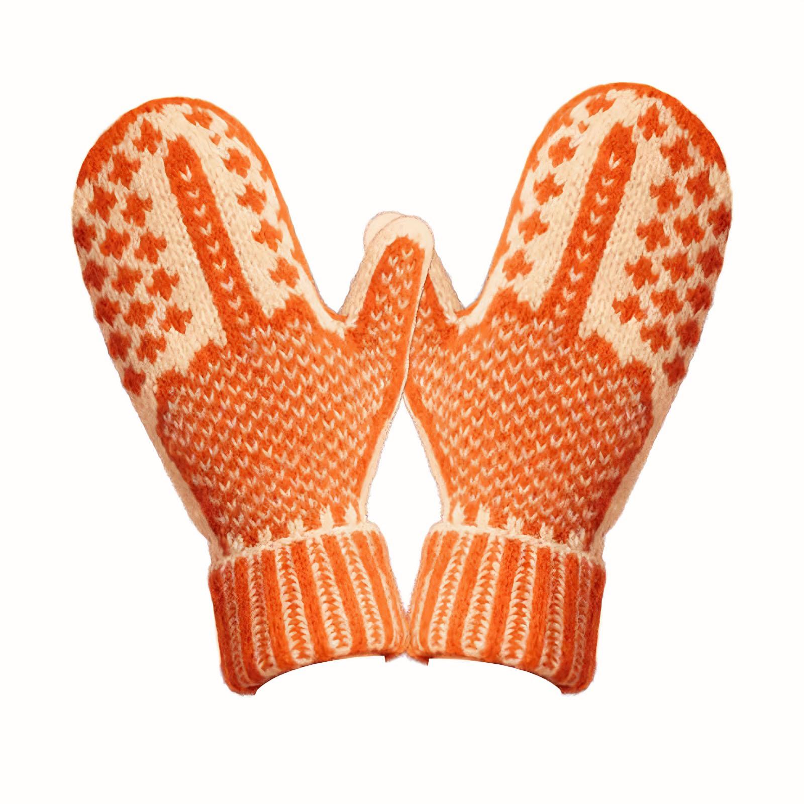 

Knitted Winter Thermal Mittens Hidden Middle Finger Soft Warm Gloves The Naughty List Personality Gloves for Outdoor Ski Cycling
