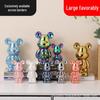Keramik galvanisierter Teddybär Luxus TV-Schrank Ornament - Herzbär Weinschrank Dekoration