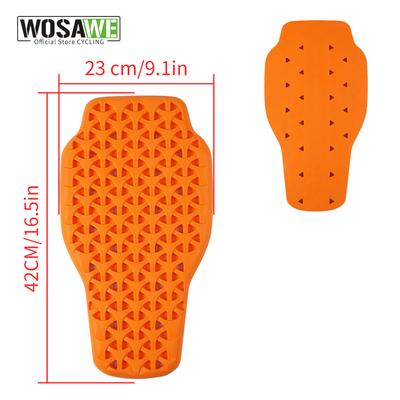 WOSAWE CE Approved PU Replaceable Motorcycle Back Protector Motocross Jacket Back Pads Motorcycle Protective Gears