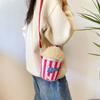 Personality Cartoon Popcorn Shoulder Bag Adjustable Strap Creative Bucket Bag  Outdoor