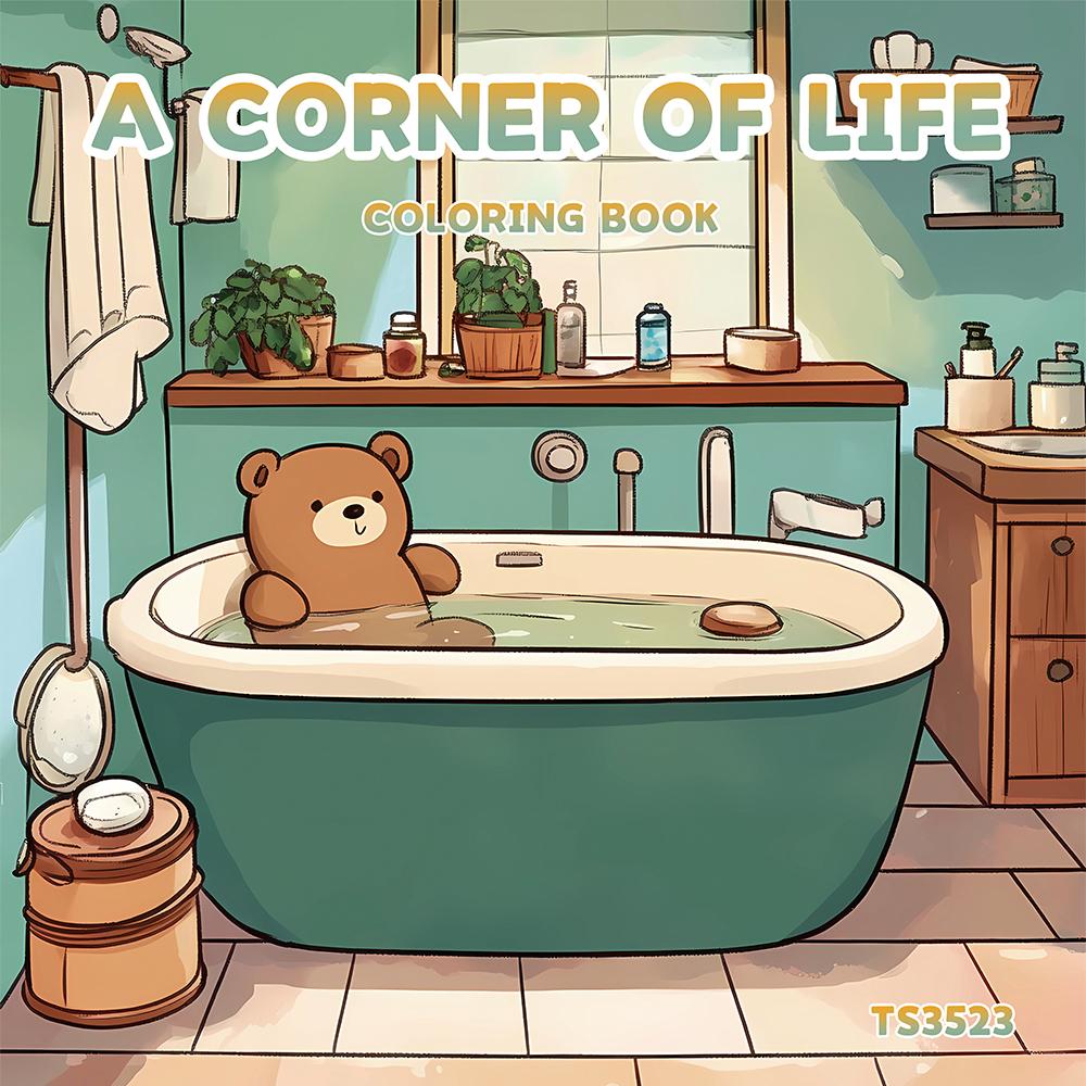 1 buc, Carte de colorat drăguță - Carte de colorat pentru adolescenți - 30 de coli, 8,3x 8,3 inci, Eliberare de stres pentru adulți, Zi de naștere, Cadou pentru petrecerea de sărbători