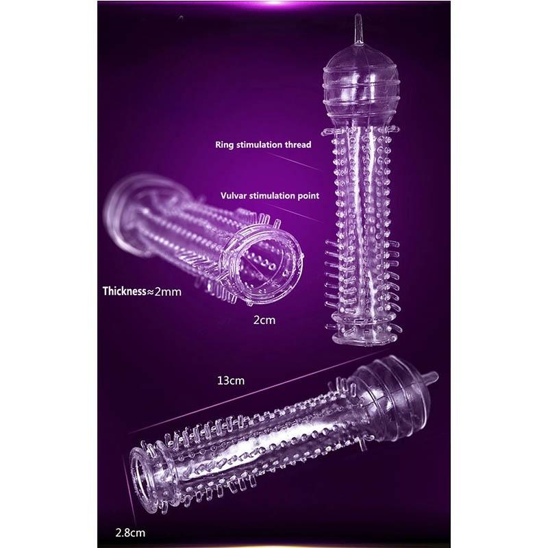 1Pc Penis Condom Male Enlargement for Men Delay Spray Massager Cock Ring Cover Adult Sex Toys