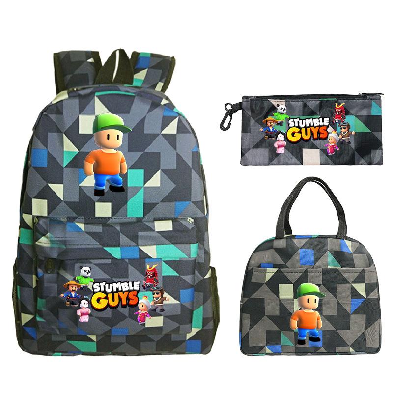 Game Merchandise Printed Children's Schoolbag Set Casual Backpack Three-piece Set