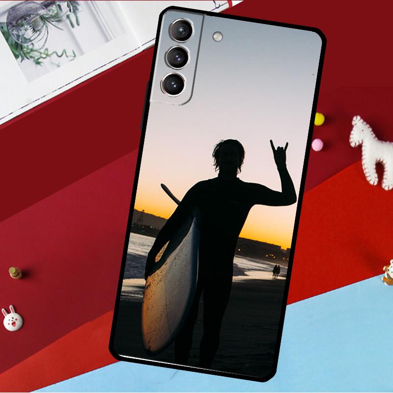 Surfer Surf Hang Loose Shak Case For Samsung Galaxy S23 S22 S21 Ultra S20 FE S9 S10 Note 10 Plus Note 20 Ultra Cover